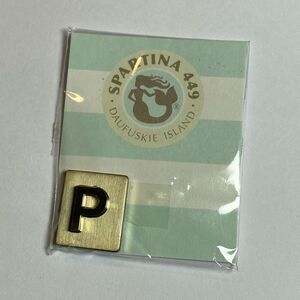 New Old Stock Spartina 449 Magnetic Accessories Golden Letter P Charm